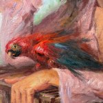 Lucio Tafuri, Girl with Birdcage and Parrot - Lucio Tafuri (1941)