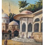 UNIDENTIFIED SIGNATURE, Street scene with figures in Istanbul