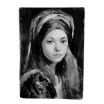 ANONIMO, Portrait of a woman with a headdress