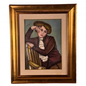 UNIDENTIFIED SIGNATURE, Portrait of a Seated Woman