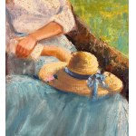 Salvatore Rodriguez, Portrait of a woman in a garden - Salvatore Rodriguez (1957)