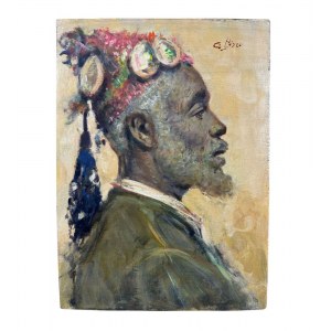 UNIDENTIFIED SIGNATURE, Portrait of an Oriental Man