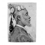 UNIDENTIFIED SIGNATURE, Portrait of an Oriental Man