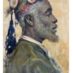 UNIDENTIFIED SIGNATURE, Portrait of an Oriental Man