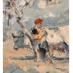 Gennaro Villani, Peasant Girl and Cows - Gennaro Villani (Napoli, 1885 - 1948)