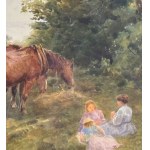 Francis Appleton, Landscape with figures and horses (Summer) - Francis Appleton