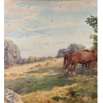 Francis Appleton, Landscape with figures and horses (Summer) - Francis Appleton