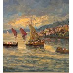 UNIDENTIFIED SIGNATURE, Marine view with boats