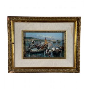 Salvatore Faliero, Marine view with boats and fishermen - Salvatore Faliero
