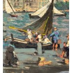Salvatore Faliero, Marine view with boats and fishermen - Salvatore Faliero