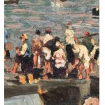 Salvatore Faliero, Marine view with boats and fishermen - Salvatore Faliero