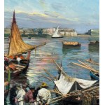 Salvatore Faliero, Marine view with boats and fishermen - Salvatore Faliero