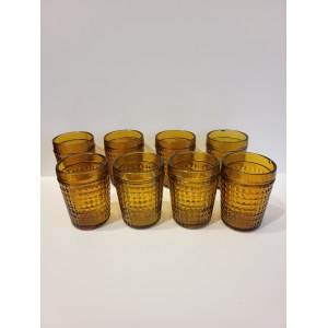 Set of amber vodka glasses (8 pieces)