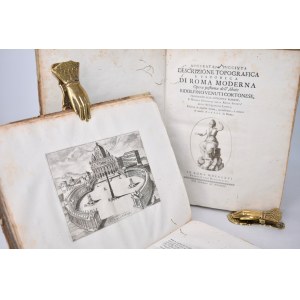 Venuti, Ridolfino ACCURATA, E SUCCINTA DESCRIZIONE TOPOGRAFICA E ISTORICA DI ROMA MODERNA. OPERA POSTUMA DELL'ABATE RIDOLFINO VENUTI CORTONESE, ... RIDOTTA IN MIGLIOR FORMA , ACCRESCIUTA , E ORNATA DI MOLTE FIGURE IN RAME. In Roma, 1766, presso Carlo