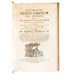 [Medicina/Farmacopea] Murray, Johan Anders : Apparatus medicaminum tam simplicium. Prima edizione, Ticini : ex typographia R. & Imp. Mon. S.Salv., 1787-1792