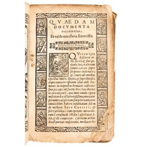 [Esorcismo] Menghi, Girolamo : Compendio dell'arte essorcistica, ... In Macerata, appresso Sebastiano Martellini, 1580. 2 opere in 1 volume.