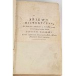 NIEMCEWICZ- ŚPIEWY HISTORYCZNE z muzyką i rycinami 1816