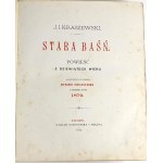 KRASZEWSKI- STARA BAŚŃ wyd.1879r.il. Andriolli, oprawa wydawnicza, folio
