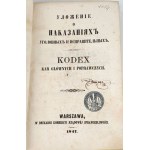 [Z Biblioteki prawniczej Feliksa Szenwica] KODEX KAR GŁÓWNYCH I POPRAWCZYCH 1847
