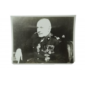 Generał dywizji Wojska Polskiego Stanisław Maczek, reprodukcja fotografii z oryginalnym autografem generała