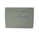 Generał dywizji Wojska Polskiego Stanisław Maczek, reprodukcja fotografii z oryginalnym autografem generała
