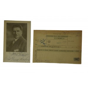 Adam DIDUR [1874-1946] telegram i pierwsza strona programu z autografem wybitnego śpiewaka, jednego z najznakomitszych basów przełomu XIX i XXw.