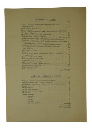 Circle of Cities of Greater Poland CERTIFICATE for an office assistant participant in the 2nd supplementary course for officials of the municipal government in Poznań, dated 19.XII.1936, autographs