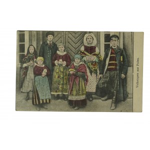 Volkstypen aus Polen , obieg pocztowy 24.8.1915r.