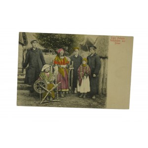 Typy Polskie Volkstypen aus Polen , obieg pocztowy 13.6.1915r.