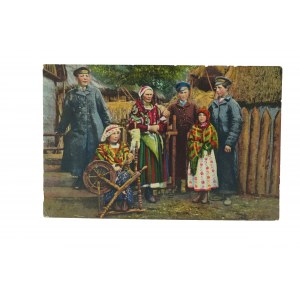 Typy Polskie Volkstypen aus Polen , obieg pocztowy 23.1.1916r.