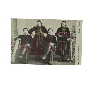 Typy Polskie Volkstypen aus Polen , obieg pocztowy 30.4.1916r.