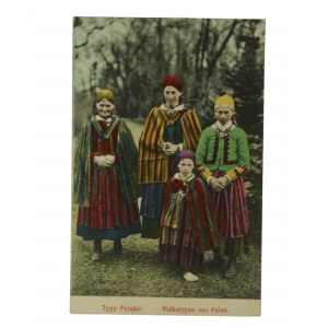 Typy Polskie Volkstypen aus Polen , obieg pocztowy 3.9.1915r.