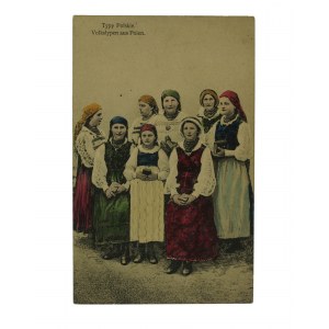 Typy Polskie Volkstypen aus Polen , obieg pocztowy 19.7.1916r.