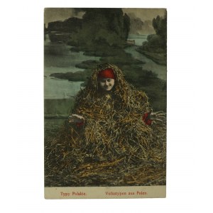 Typy Polskie Volkstypen aus Polen , obieg pocztowy 1.12.1915r.