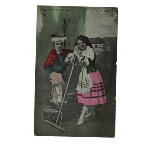 Typy Polskie Volkstypen aus Polen , obieg pocztowy 19.10.1916r.