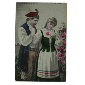 Typy Polskie Volkstypen aus Polen , obieg pocztowy 15.11.1917r.