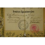 Certificate of examination taken as a journeyman locksmith, Sept. 3, May 1894.