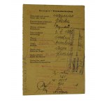 Przepustka graniczna / Grenzausweis , wystawiona 6 grudnia 1938r.