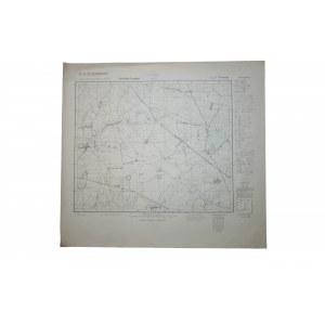 WONSAU 3733 F , Topographische Karte 1:25.000, druk 1940r.