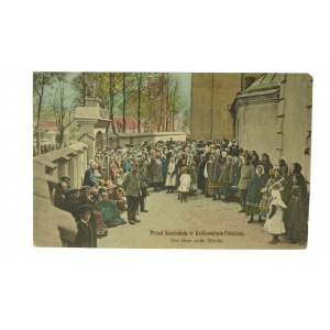 Przed kościołem w Królestwie Polskiem [vor eine poln. Kirche] , obieg pocztowy 10.3.1915r.
