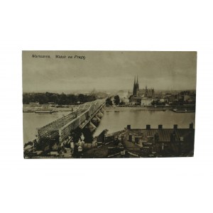 WARSZAWA Widok na Pragę, bez obiegu, Wydawnictwo Pocztówek K. Wojutyński