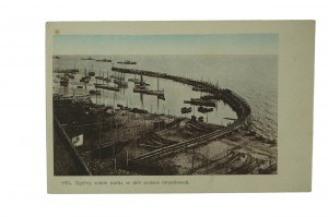 HEL General view of the port, Polish torpedo boats in the distance , postal circulation 22.7.1924.