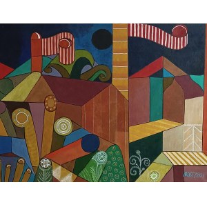 Michał Ostaniewicz, Landscape with flags wg Paula Klee, 2024