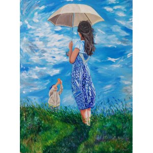 Tomasz Koper, Woman with an Umbrella, 2022