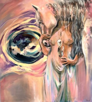 Aleksandra Antonina Wiśniewska, CZUŁA PRZEWODNICZKA, 110 x 130 cm
