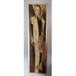 Grzegorz Stec, FIGURE CARRYING THE DARK, 120 x 30 cm