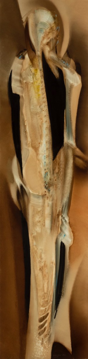 Grzegorz Stec, FIGURA NIOSĄCA CIEŃ, 120 x 30 cm