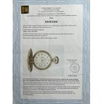 Gold Pocket watch NOMOS Glashütte Germany No.641 ,around the year 1910 , Total weight 110,2g, Gold Au.585 with punch, watch case and chain, fully functional, certificate of the assay office, description from literature