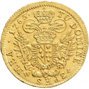 FRANCIS I. Stephan Loraine 1745-1765 1 Ducat 1765 WI Posthumous , KM#1725 Au.986 3,493g, 21mm R!,