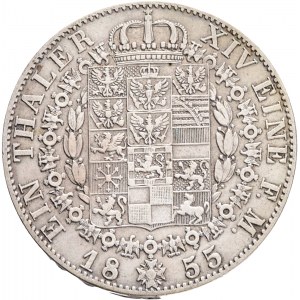 PRUSSIA FRIDRICH WILHELM IV. 1 Vereinsthaler 1855 A, KM#465 Ag.750 22,17g 34mm, Berlin, patina